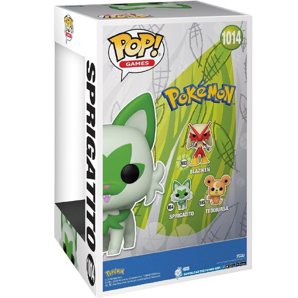 Funko POP! Jumbo Pokémon Sprigatito Figure #1014 Anime Collectible *Box Damage* - Picture 3 of 16
